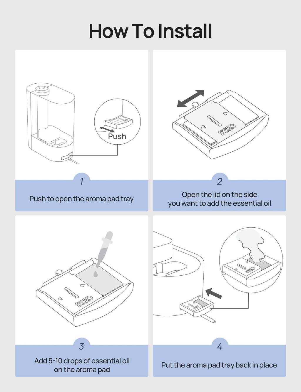 Aroma Pads 24-Pack for humidifiers, Compatible with Dreo Humidifiers 311/311S/512/713/713S