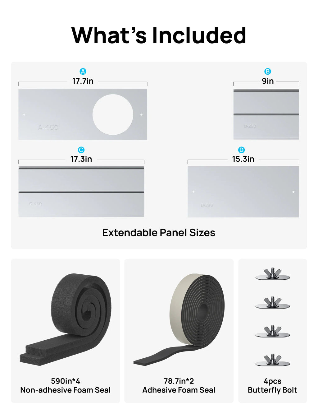 DREO Portable Air Conditioner Single Hose Kit (AC318S, AC319S, AC515S, AC516S)