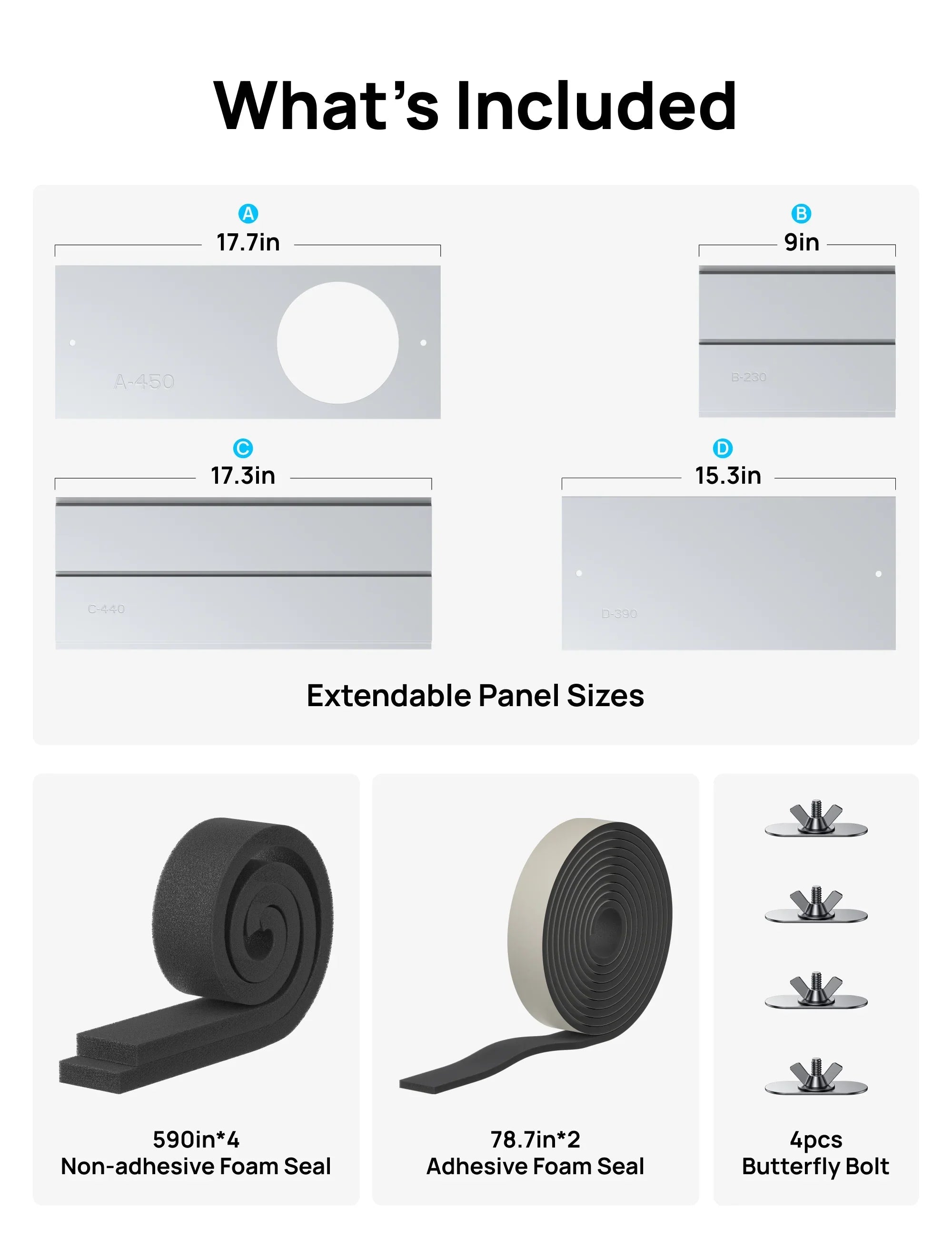 DREO Portable Air Conditioner Single Hose Kit (AC318S, AC319S, AC515S, AC516S)