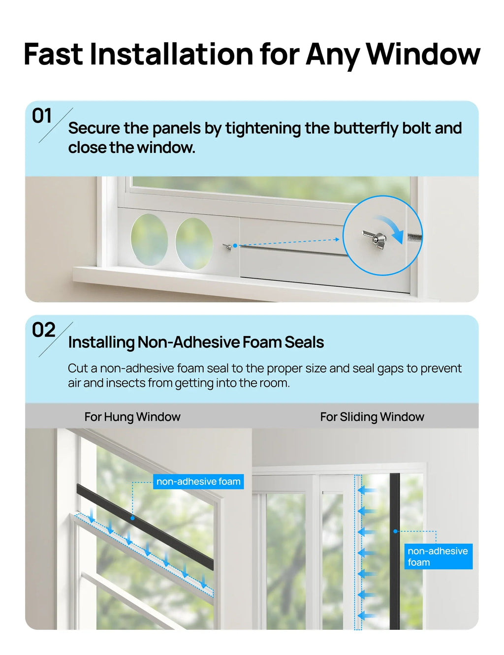 DREO Portable Air Conditioner Dual Hose Kit (AC318S & AC319S)