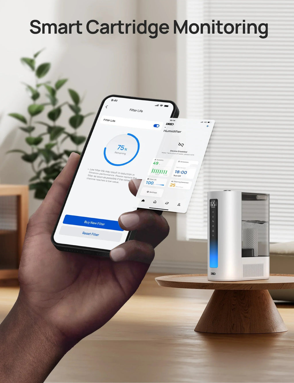 Demineralization Cartridge for Humidifiers - 3-Pack, Compatible with Dreo Humidifiers HM512S/713/713S/717S