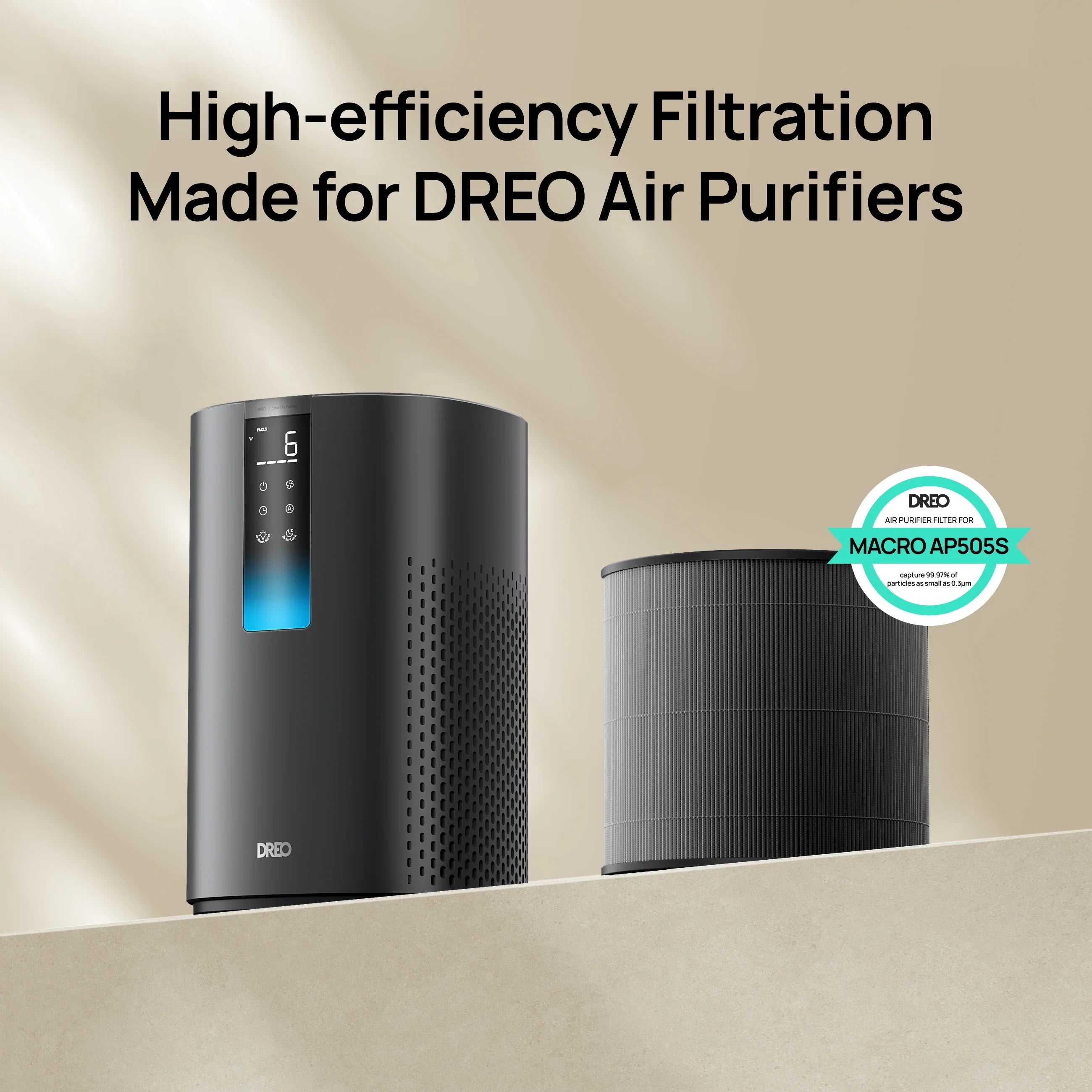 Air Purifier Replacement Filter for Smart Air Purifier Macro 505S