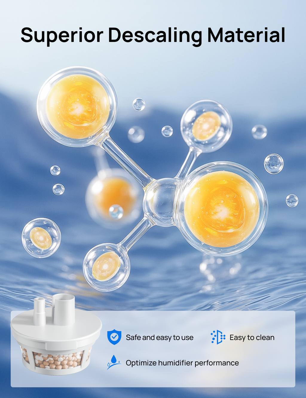 Humidifier Scale-Inhibitor Cartridge, Compatible with DREO Humidifier 755S