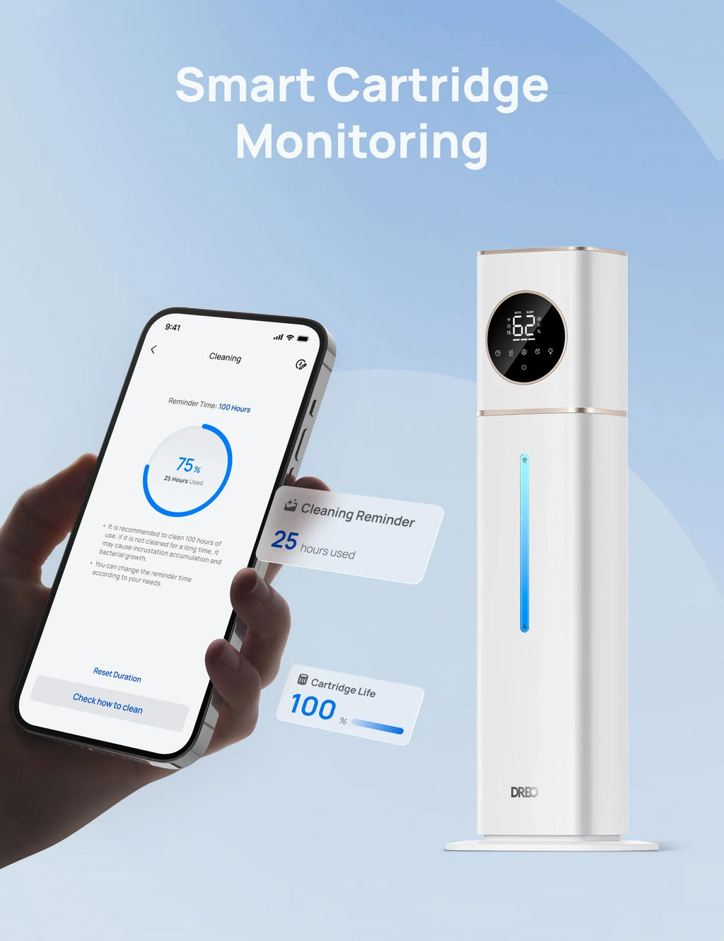 Humidifier Scale-Inhibitor Cartridge, Compatible with DREO Humidifier 735S