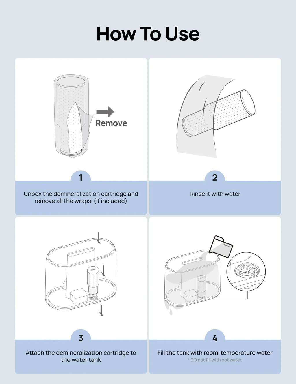Demineralization Cartridge for Humidifiers - 3 - Pack, Compatible with Dreo Humidifiers 311/311S/524/524S/306/306S/409S/420S/321/312