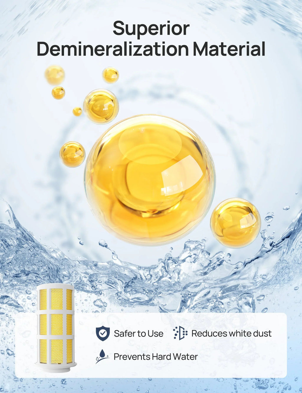 Demineralization Cartridge for Humidifiers - 3-Pack, Compatible with Dreo Humidifiers HM512S/713/713S/717S