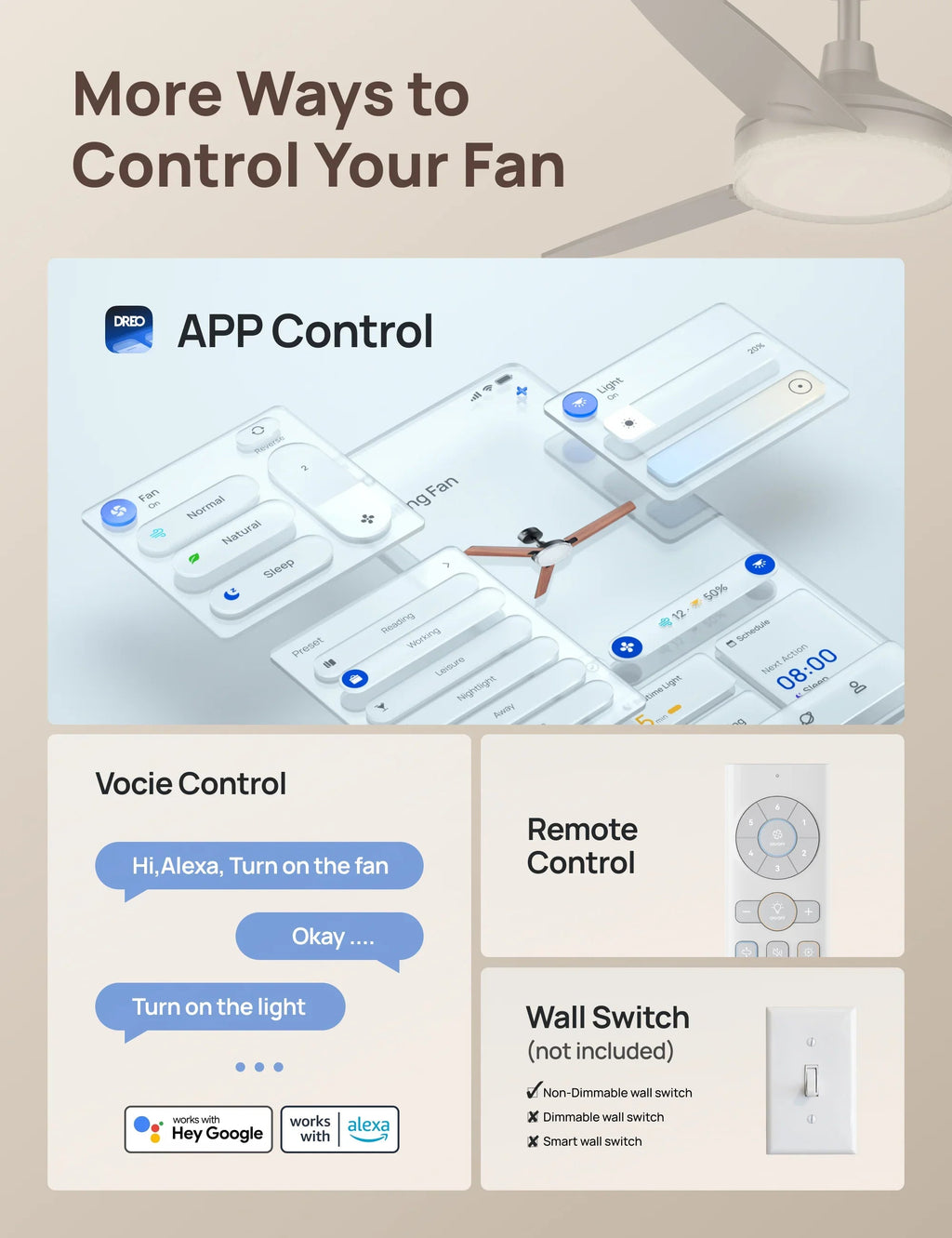 Smart Ceiling Fan 334S