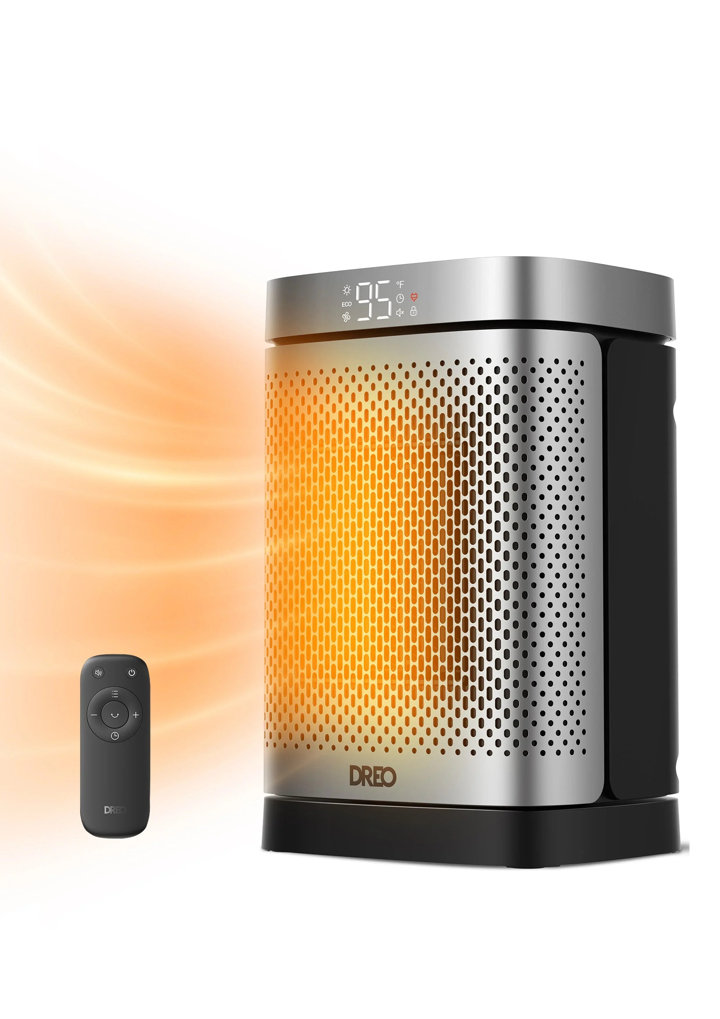DREO Atom Core Oscillating Tabletop Space Heater with Remote