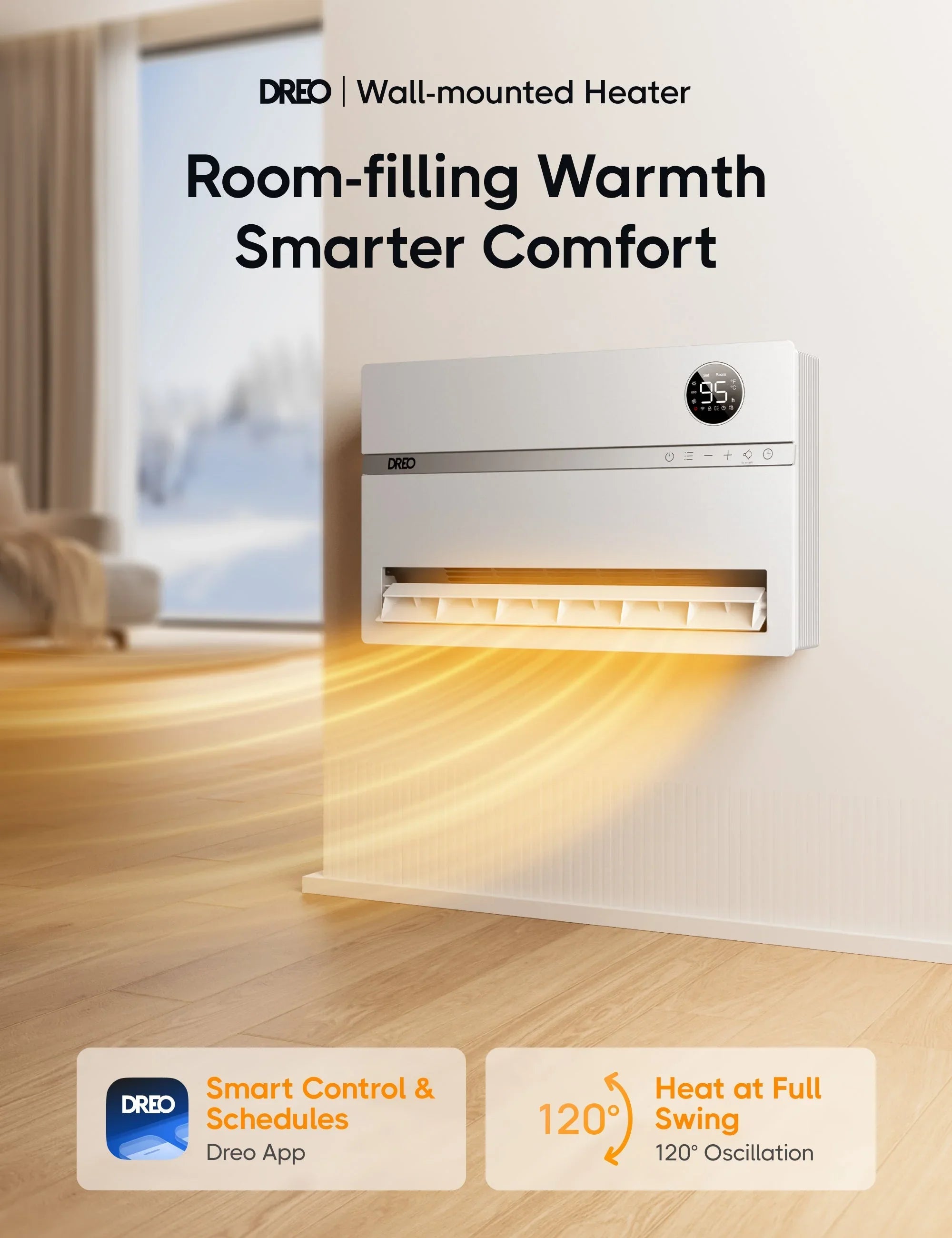 Smart Wall-mounted Heater 729S with FortPlug™